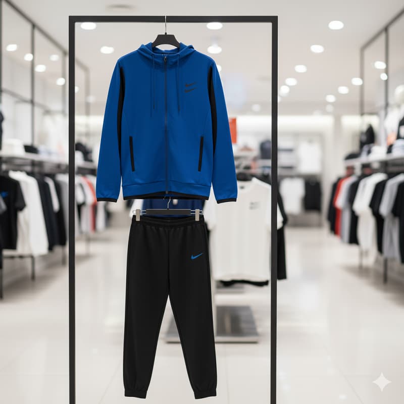 ست سوییشرت شلوار دو نایک آبی مردانه مدل Arat