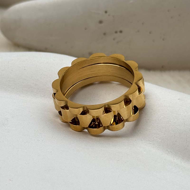 انگشترمردانه طلایی مدل Rolex