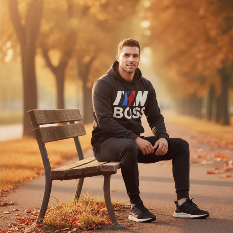 ست هودی شلوار مردانه boss مدل B53