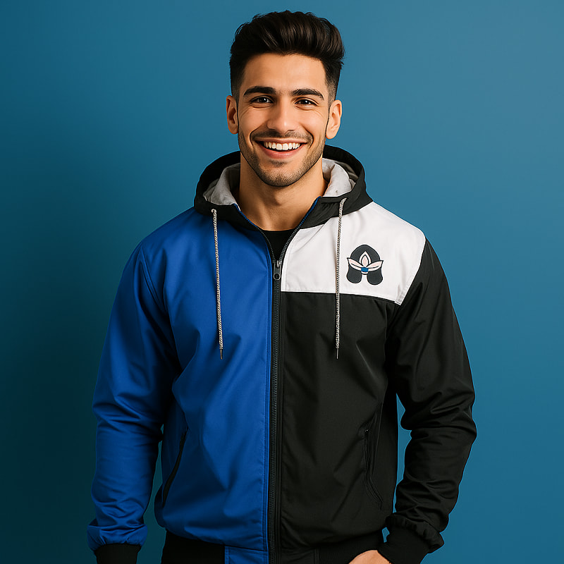 کاپشن مردانه آبی مدل Adidas Yeezy