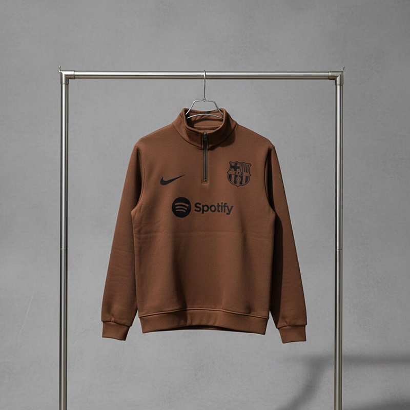 دورس نیم زیپ مدل بارسلونا-قهوه ای